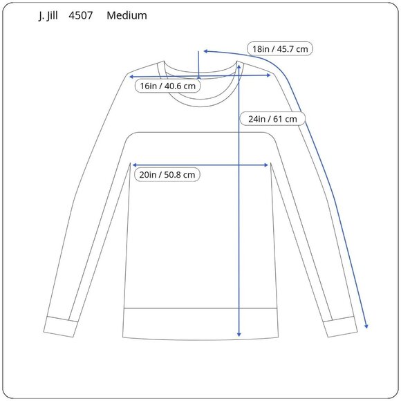 J. Jill Top womens Medium Black White Stripe Layered Cotton Modal Long Sleeve‎ - Picture 8 of 8